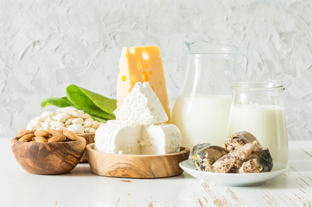 Selection of food that is rich in calcium